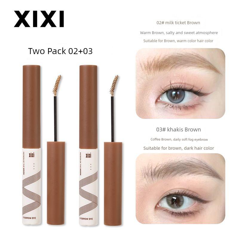 Xixi Eyebrow Cream Women's Light Eyebrows Eyebrow Cream Hair-Styling Raincoat Waterproof Long Lasting Fadeless Brown Wild Eyebrow Pencil