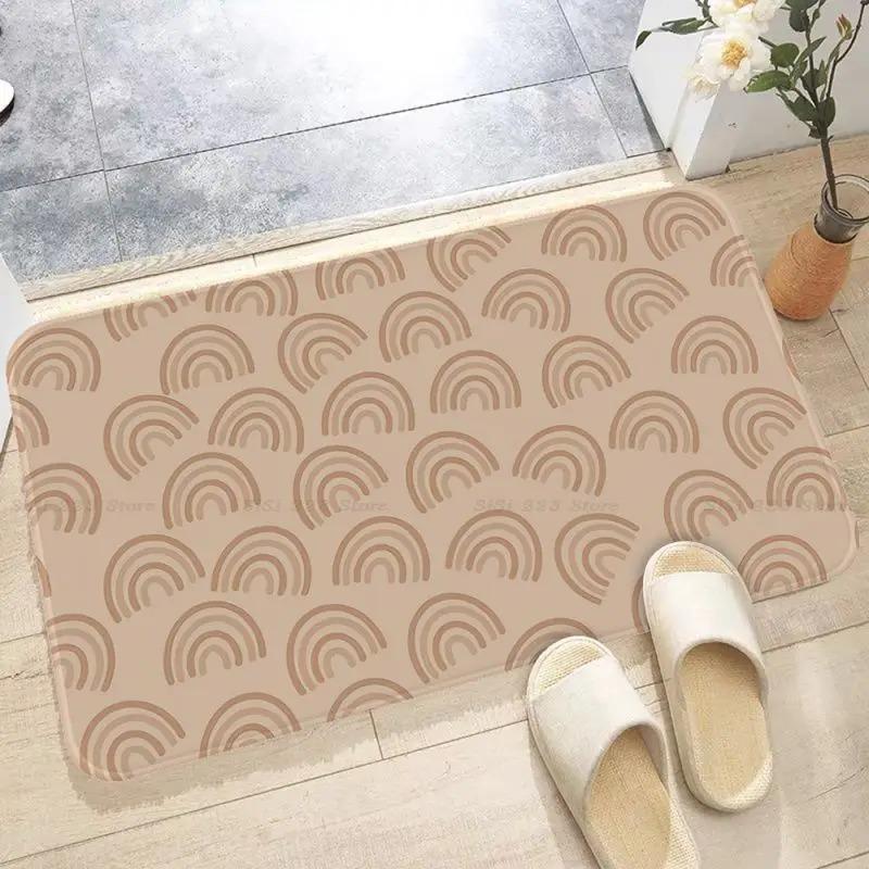 Rainbow Illustration Style Carpet Bedroom Bathroom Absorbent Entrance Mat Home Decor Laundry Room Floor Mat