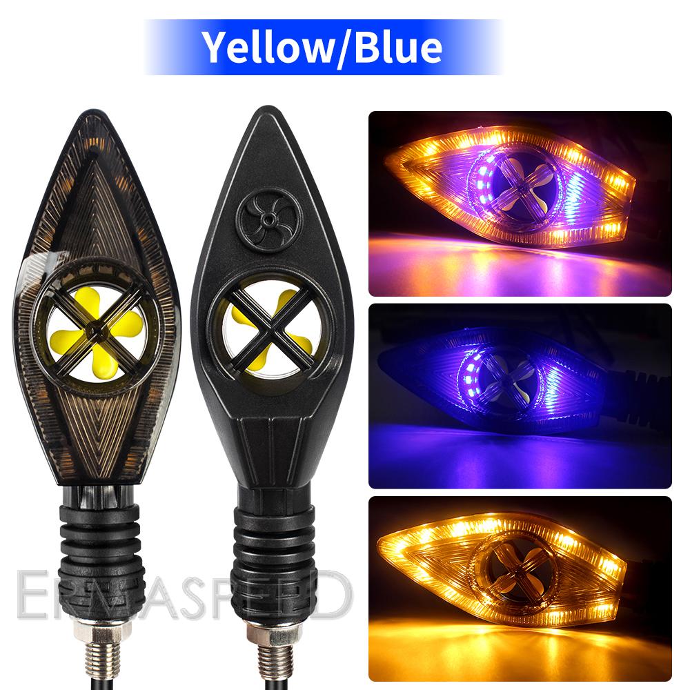 1 пара последовательных янтарных мотоциклетных светодиодных указателей поворота, индикаторы DRL, стоп-сигнал для мотоцикла, электронного велосипеда, скутера