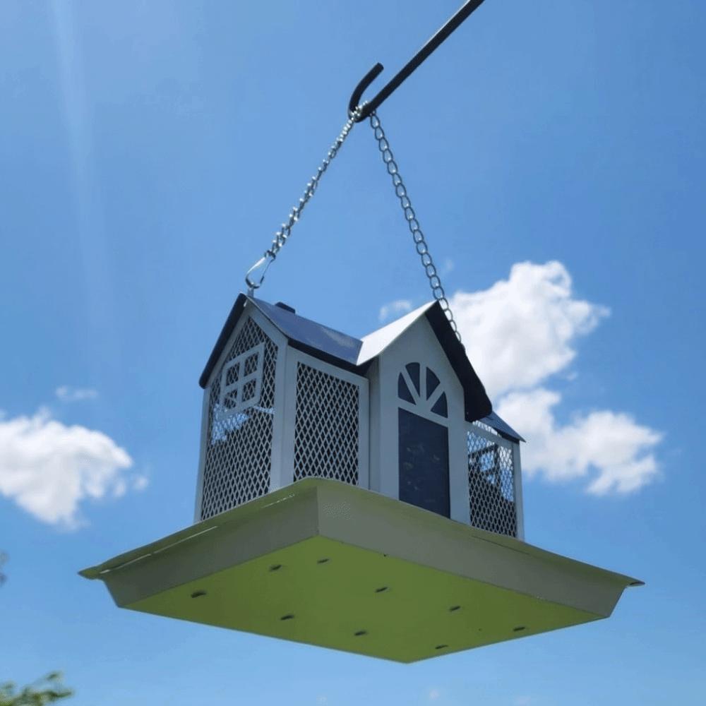 House Shape Hanging Bird Feeder Large Capacity Hummingbird Feeder Wild Bird Feeder Outdoor Yard