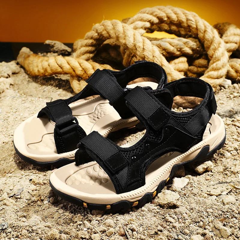 Men Sandals Summer Casual Shoes Beach Outdoor Sandals Men Sandalias Hombre Lightweight Roman Style Wading Sneakers Zapatillas