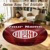 Round Rug Custom NameNottingham Forest FC Pattern Non Slip Carpet Home Floor Decor