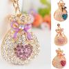 1 Pcs Lovely Heart Purse Rhinestones Keychain Alloy Car Key Ring Pendant Creative Keychain ()