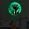 Removable Window Decoration Halloween Glow in The Dark Wall Stickers, Moon Bat Tombstone Raven Luminous Decorations Ghost Decals, Waterproof