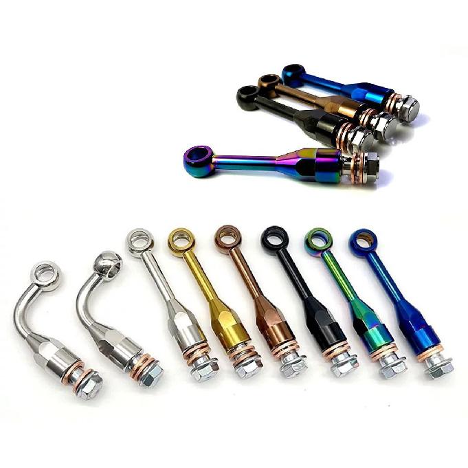 Universal CNC 304 Stainless Steel M10 Brake Hose Extension Tubing Stainless Steel Brake Line Extension Fitting Spare Accessories
