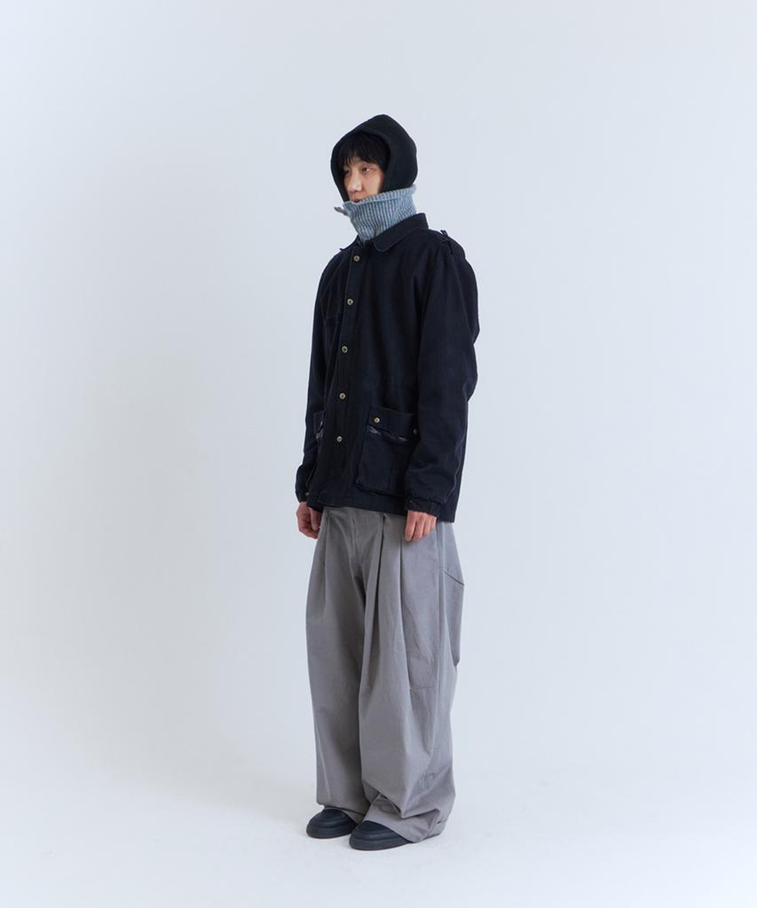 PARADIGMFILM [Ep.03] Washed Leather Mix Field Jacket (Black)