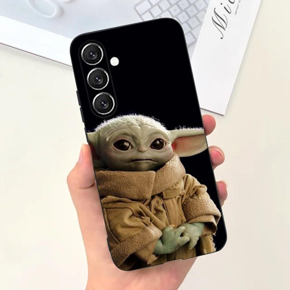 Милый Чехол для Телефона Baby Y-Yoda Чехол для Телефона Для Samsung S25,S24,S21,S22,S23,S30,Ultra,S20,Plus,Fe,Lite,Note,10,9,5G Черный Чехол