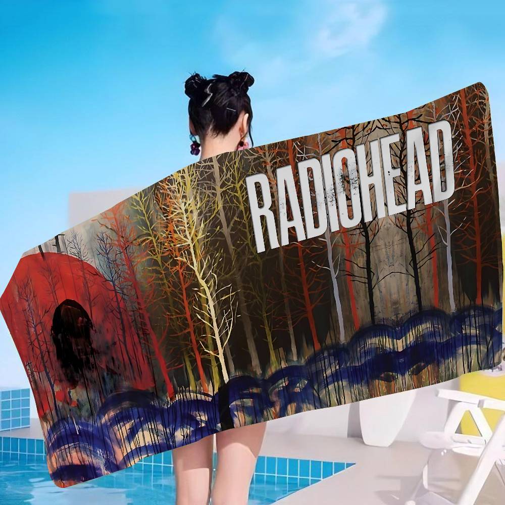 Rock Band R-Radiohead Музыкальное Микрофибровое Одеяло Быстросохнущие Пляжные Полотенца Большого Размера Печать Супер Впитывающее Полотенце-Одеяло для Бассейна