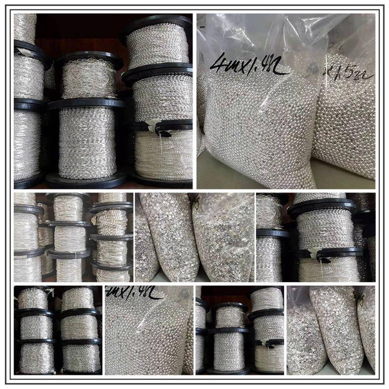 Anti Tarnish Processed 925 Sterling Silver Oval Paperclip Chains Bulk for Bracelet Necklace Diy Making