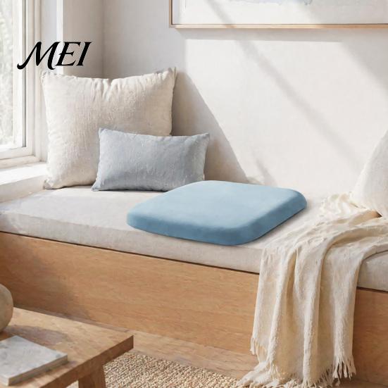 Non Slip Chair Seat Pad for Dining Ice Silk Cushion, 15.75"x15.75" Office Breathable Cooling Universal Fit Various Chairs with Washable Cover Tailbone