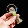 Natural Crystal Ball Wind Chime Bells Vintage Brass Hanging Ornament for Home Garden Decor