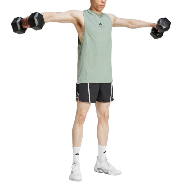 adidas Мужская майка LES MILLS Зеленая JJ1437