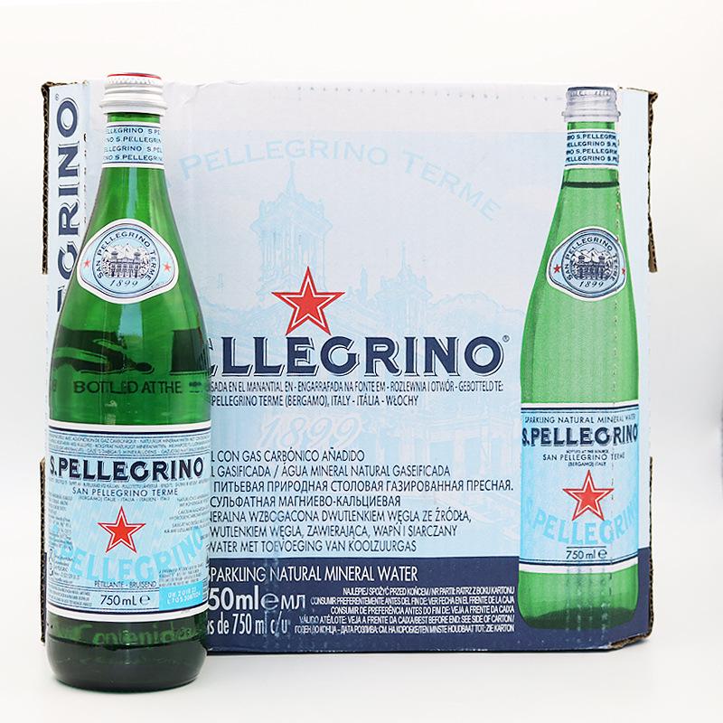 S.PELLEGRINO Итальянская газированная минеральная вода, 750 мл, Упаковка из 12 бутылок
