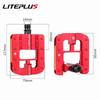 LITEPLUS Folding Bicycle Pedals Foldable Pedals Bicycle Aluminum Alloy Pedals Anti-skid Spikes With Reflector