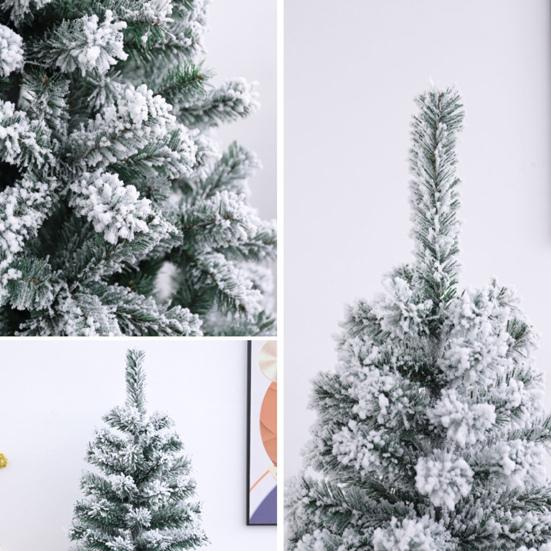 Искусственная новогодняя елка, настольная мини-фигурка из снежного флока, реалистичная