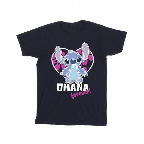 Disney Мужская футболка Lilo And Stitch Ohana Forever Heart