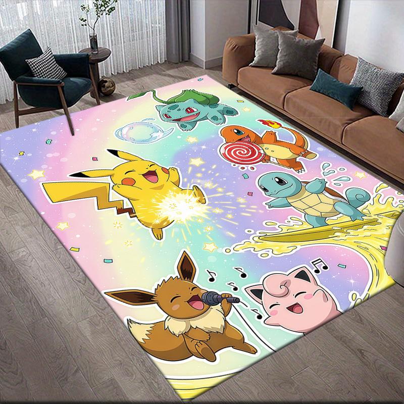 Pokémon All-Star Healing Anti-Slip Floor Mat, Rectangular Carpet for Living Room, Sofa & Bedroom