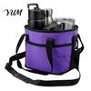 Washable Drink Tote for Daily Use Beverage Pouch with Adjustable Strap, Reusable Waterproof 4 Cup Carrier Heavy Duty Tray Cups Holder, Foldable