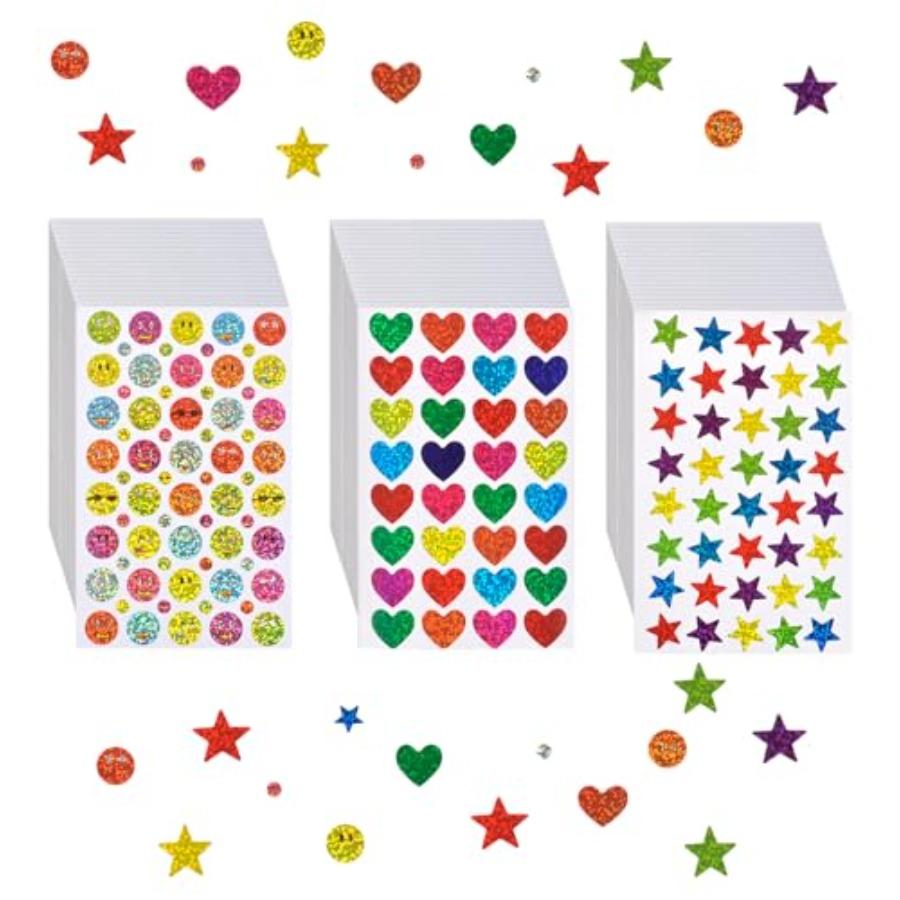 1440 Pcs Star Stickers for Reward Tiny Glitter Star Stickers in Multiple Colors Behavior Reward Stickers for School Classroom T