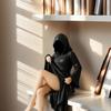 Иллюстрация Девушка Аниме фигурка Готическая Девушка в Черной Мантии фигурка Таинственная Статуя Королева Фигурка Украшение Призрачная Скульптура Мальчик подарок