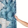 Синяя карта Южной Америки Шторка для душа, Полиэстер с люверсами, Машинная стирка, Современный Декор Ванной Комнаты Модная Тематическая Аксессуар