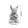 Yoga Pose Meditation Dog Resin Statue Ornaments Waterproof Prayer Zen French Bulldog Sculpture Crafts Garden Decoration Figurine