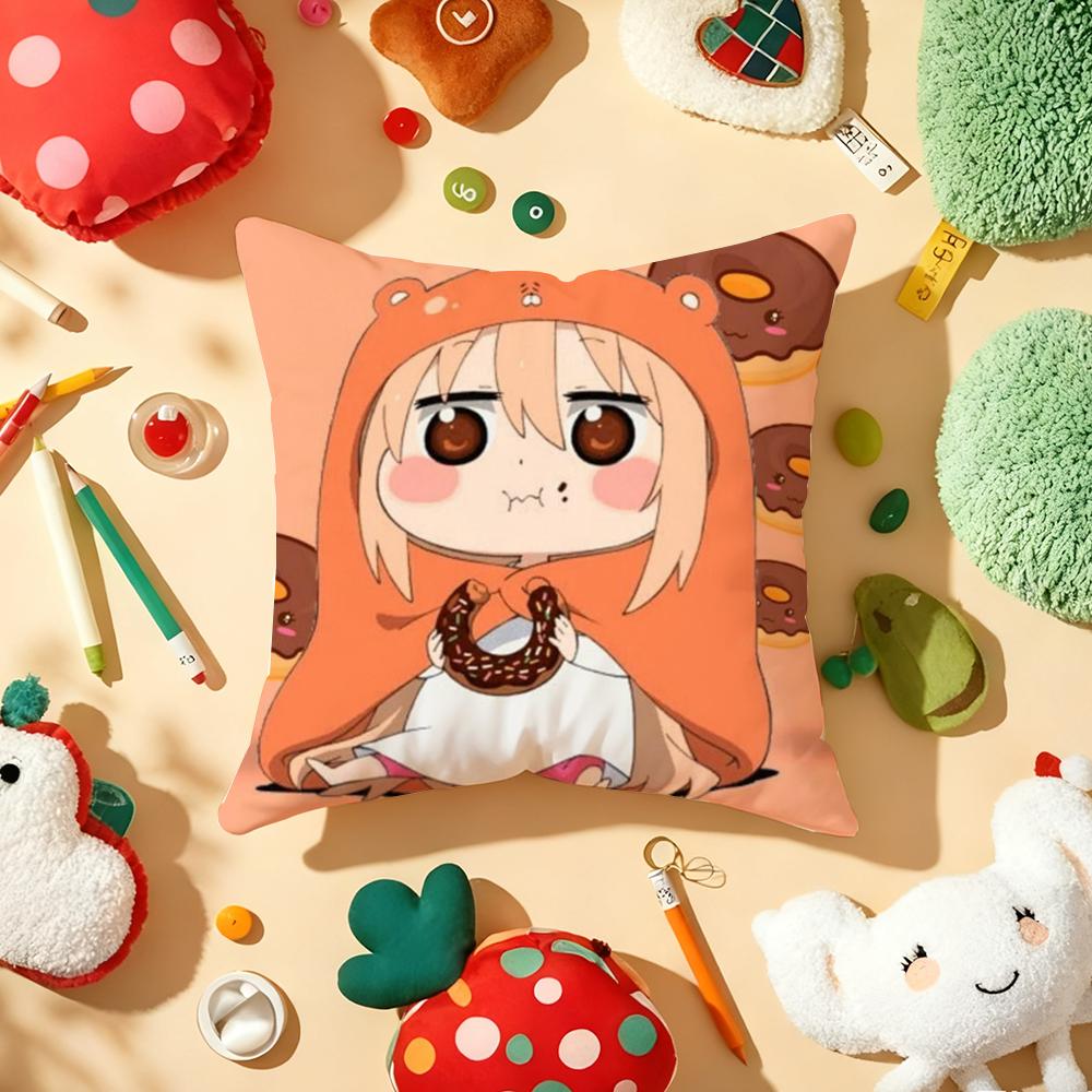 Doma UUmaru Anime Cushion Cover Plush Fabric Soft DoubleSided Printed Sofa Warm Winter Home Gift Pillow Cover