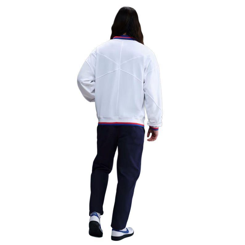 Nike Мужская тренировочная куртка Dri-FIT для футбольного гимнастического костюма на молнии Белый Hyper Royal FZ9389-100