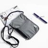 1 Pcs Waterproof RFID Nylon Storage Bag Travel Document Card Passport Bag Neck Wallet Money Document Card Passport Pouch