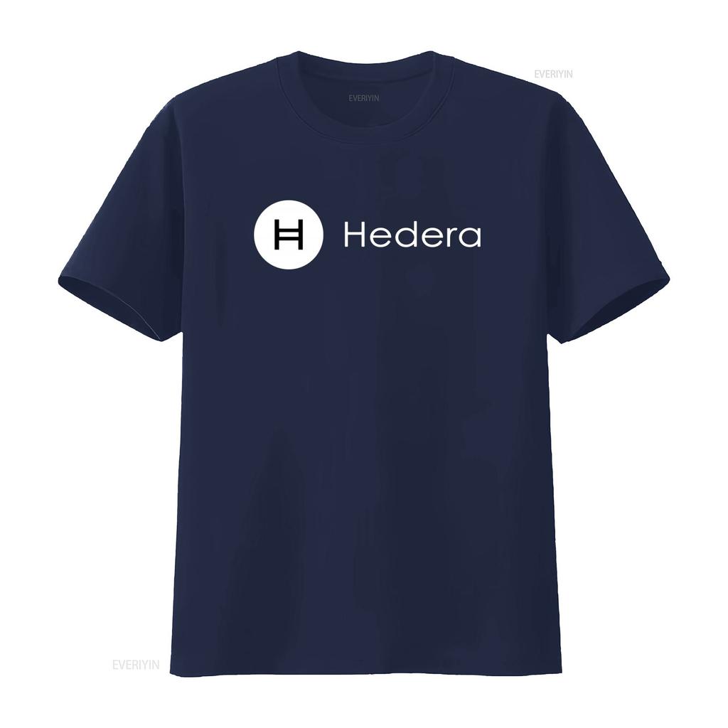 Футболка с логотипом Hedera Hashgraph Монетная тематика для фанатов HBAR винтажная стираная дышащая повседневная мужская женская унисекс дизайнерская одежда с принтом