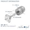 [Adelina Style] Pure Titanium Stud Earrings Popularity Leave It On Screw Type Catch Men's Ladies 1 Pair AAAAA Cubic Zirconia 20G Compatible with Metal