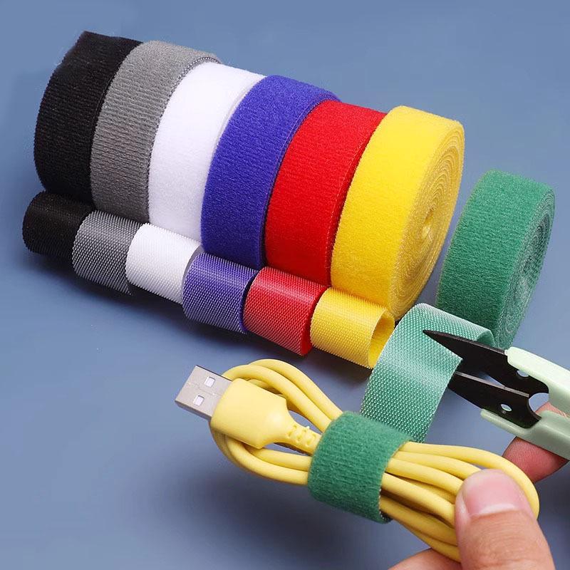 Strong Adhesive Hook and Loop Strap with Tearable Binding Buckle