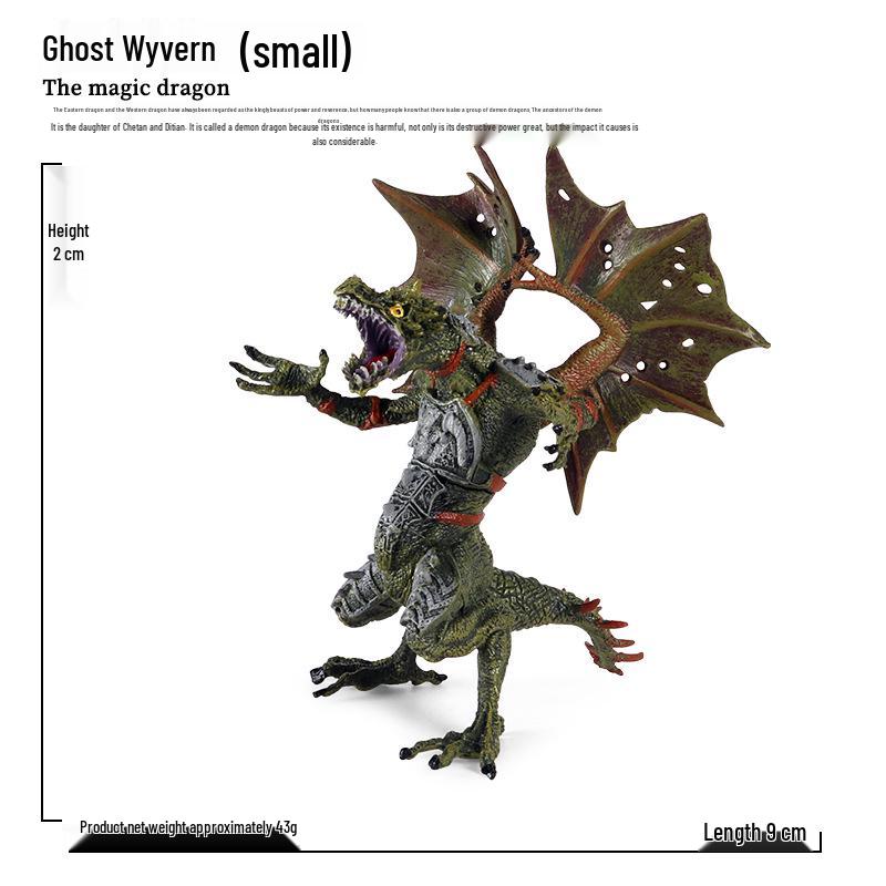 Dinosaur & Dragon Plastic Toy Set: Mythical Animal Figures for Kids