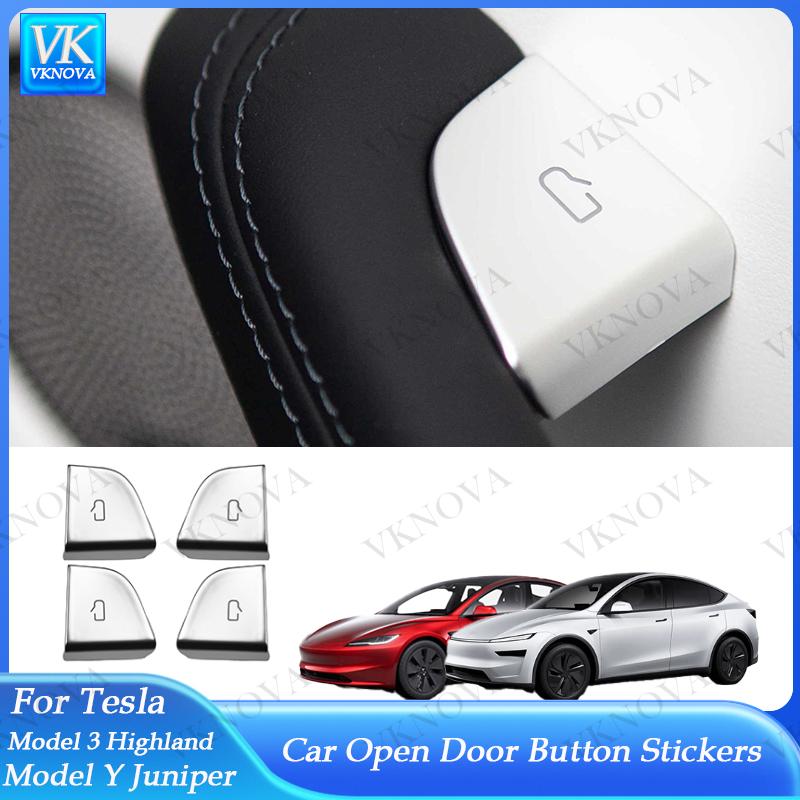 For Tesla New Model Y Juniper 2025 2026 Launch Model 3 Highland 2024 2025 2026 Door Lock Switch Open Button Cover Protector