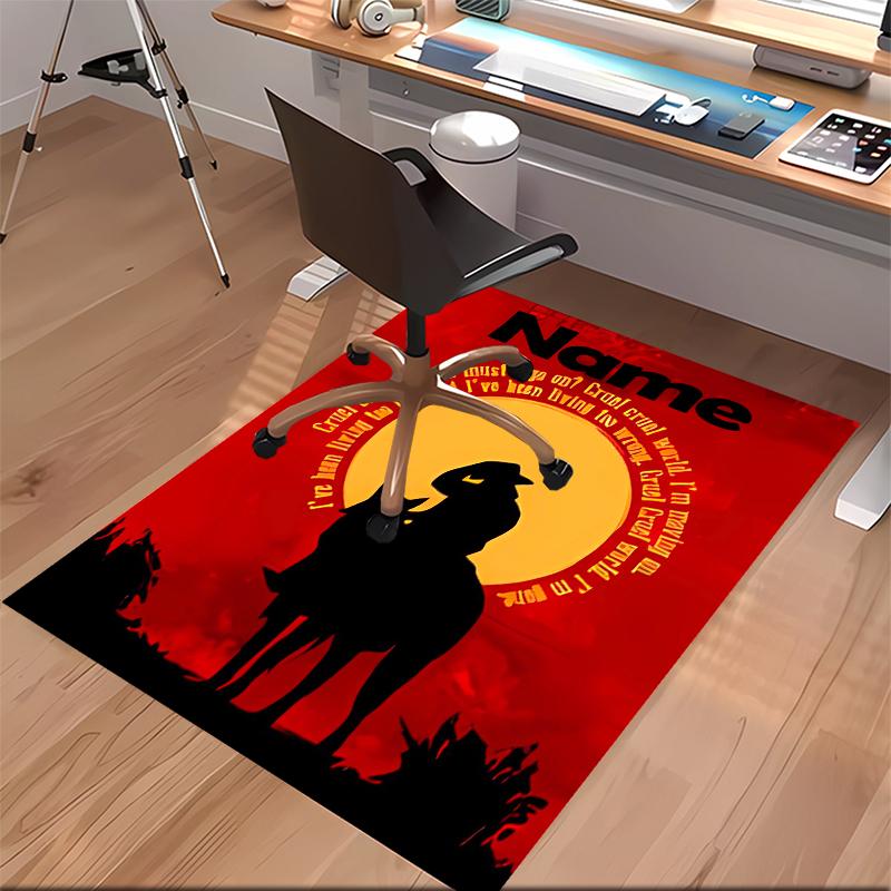 Персонализированный ковер Red Dead Redemption - Мягкий, Моющийся, Нескользящий коврик для помещений, Декоративный ковер для гостиной, дома и офиса