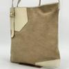LOEWE Сумка через плечо Anagram Замша Одна лямка Кожа Золотая фурнитура Бежевый Слоновая кость Светло-коричневый Белый Совместимость с форматом A4