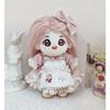 Niannyyhouse Stuffed Animal 20cm Doll Clothes Plaid Skirt Dress-up Cotton Doll Clothes (pink)