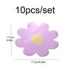 10pcs/set Picnic Cake Tray Daisy Tableware Paper Disposable Cake Plates Cute Flower Dinner Plates
