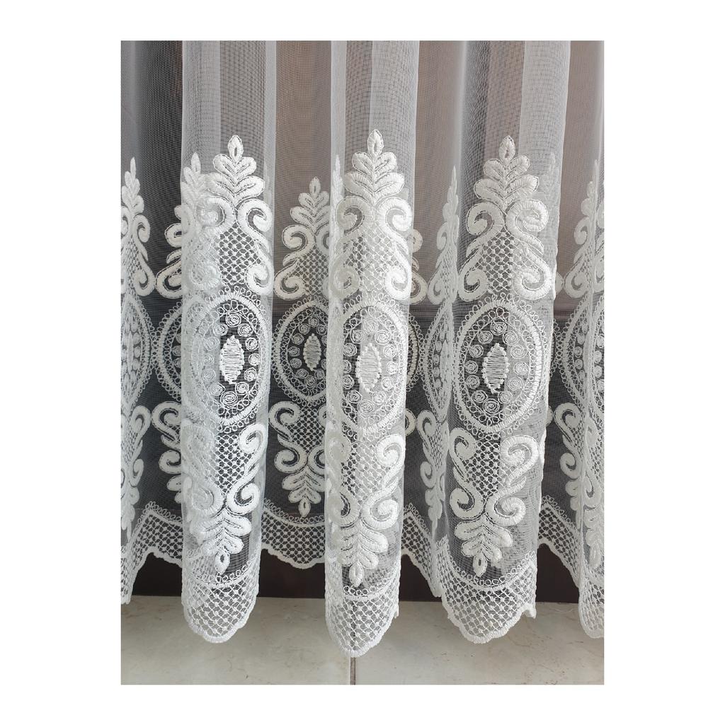 Роскошные Тюль Шторы Brode 1 Обработка Белый Цвет 1e2.5 Нормальный Ворс