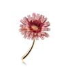 Environment-Friendly Alloy Dripping Oil Sunflower Brooch
