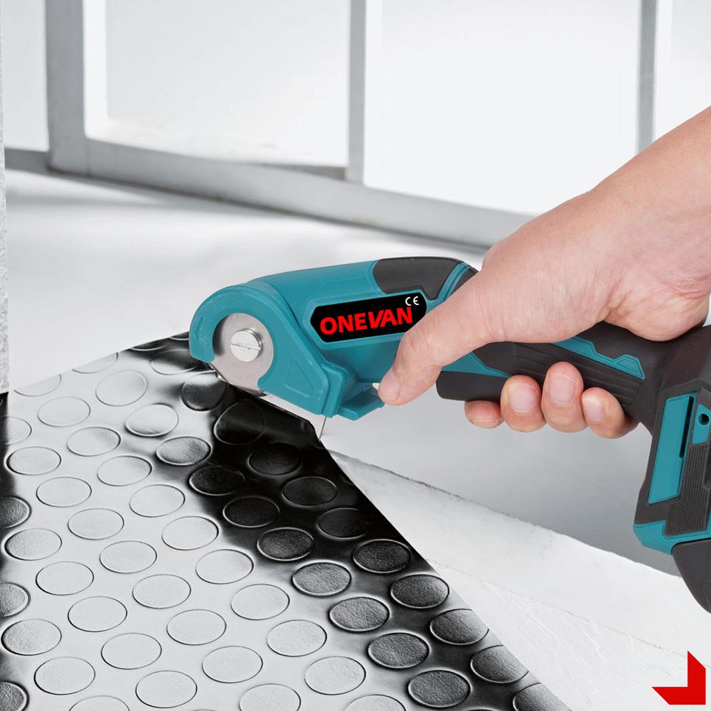 ONEVAN 800 Вт Аккумуляторные Электрические Ножницы Резак для Ткани Металла Ковровых Покрытий Инструменты для Резки Алюминиевый Сплав Нержавеющая Сталь Резак Для Аккумулятора Makita