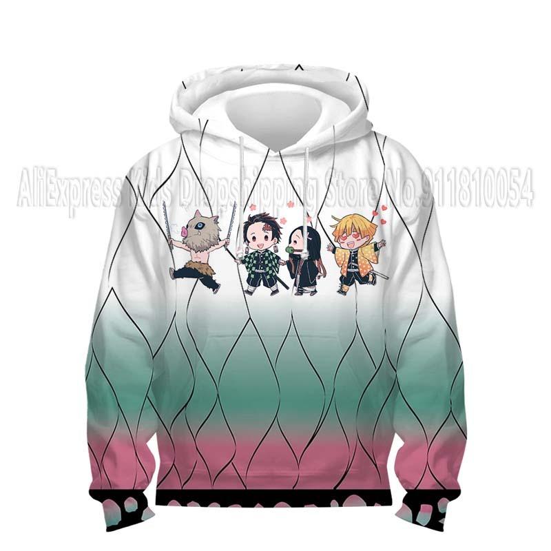 Малыши Демон Slayer 3D принт толстовки детские аниме толстовки мальчики девочки мультфильм свитера детские топы пальто Sudadera Escolar