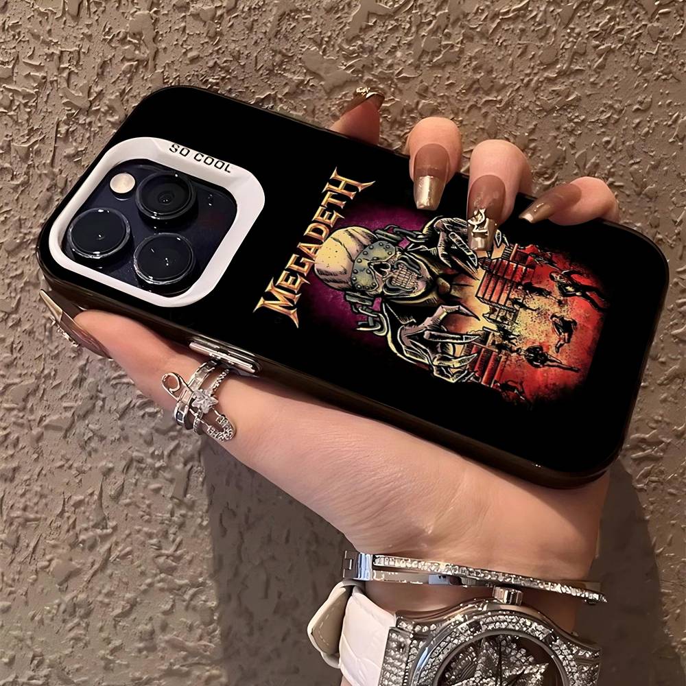 Чехол для телефона рок-группы Megadeth для iPhone 17 Air 16 15 14 13 12 11 Pro Max Цветная твердая крышка