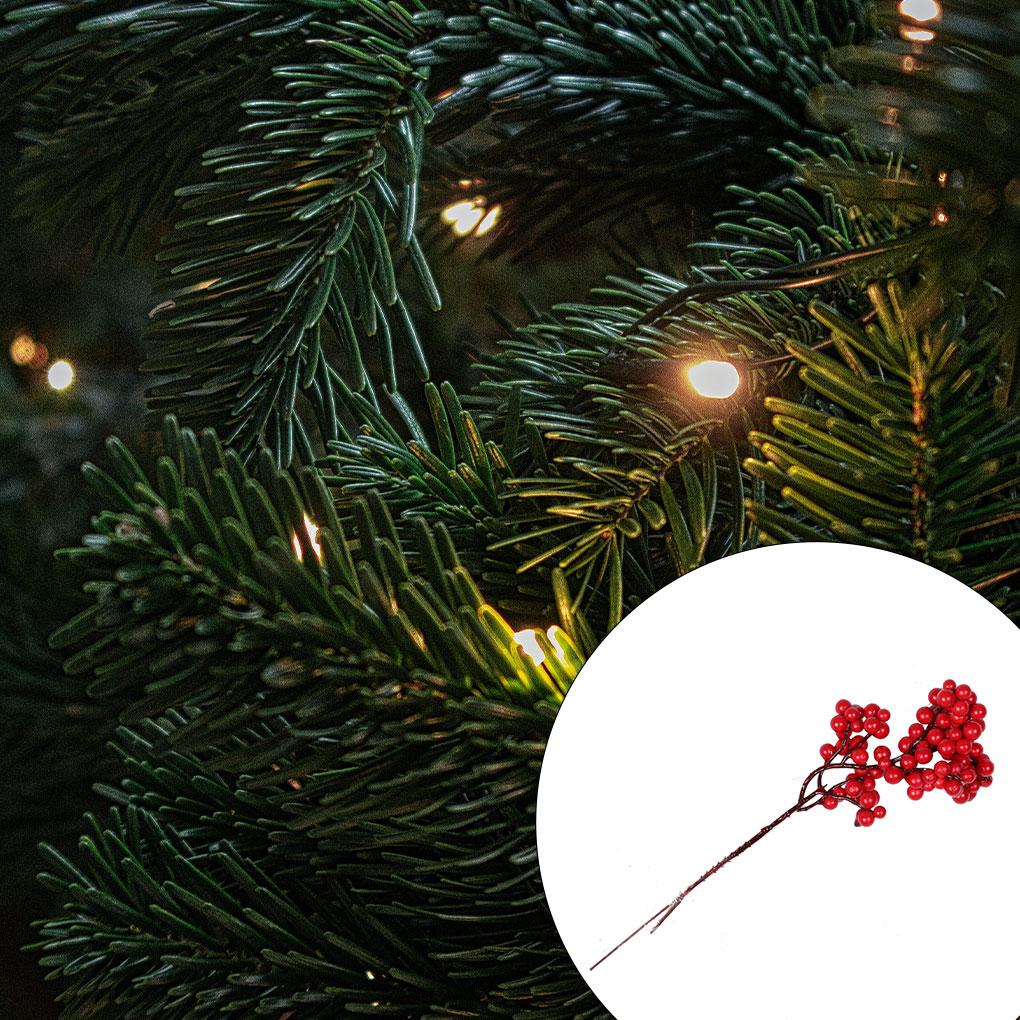 Рождественские искусственные красные ягоды для вечеринки, рождественского праздника, букета вишен, украшения для столовой, бара, офиса, фотореквизита, гирлянды