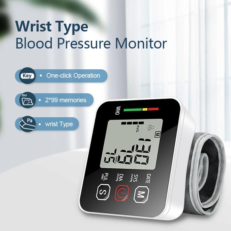 Wrist Medical Bp Cuff Blood Pressure Monitor Machine 2 Users 99 Memories Digital Electronic Blood Pressure Monitor Health Wrist