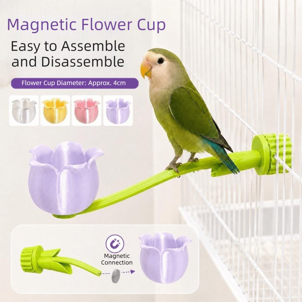 Plastic Magnetic Parrot Pole Bite Resistant Parrot Standing Stick Bird Cage Accessories
