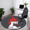 1pc Flaming Cat Office Round Area Rug, Under Office Chairs Bedroom Living Room Home Decor, Room Deco, Available in Various Sizes