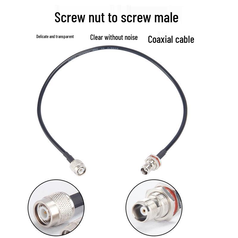 TNC Male to BNC Male Adapter Cable: 50 Ohm Microphone Antenna Extension