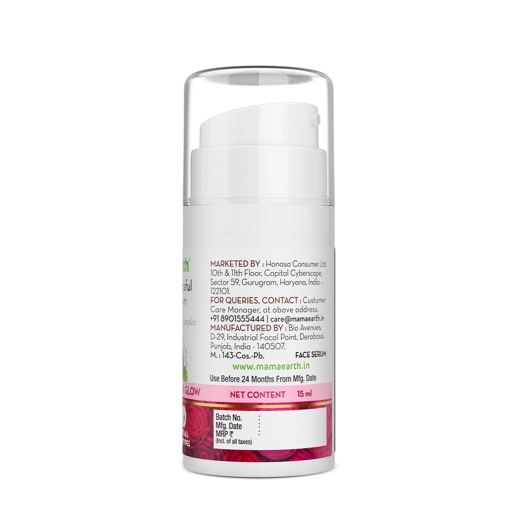 Mamaearth Сыворотка-эссенция Beetroot Hydraful 15 мл – 1% гиалуроновой кислоты для увлажненного розового сияния, упругой и гладкой кожи