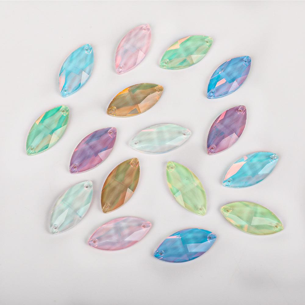 Лошадиный глаз неоновый флуоресцентный мокко протеиновый стеклянный ручной шовный станок, двойное отверстие для страз, плоскодонное сверло Diy аксессуары Материал Упаковка